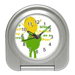 Lemon Over Pear Travel Alarm Clock by LemonPear