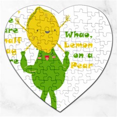 Lemon Over Pear Jigsaw Puzzle (heart)