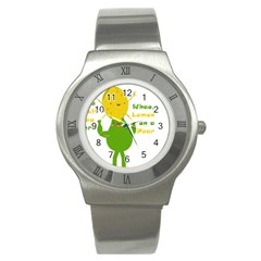 Lemon Over Pear Stainless Steel Watch by LemonPear