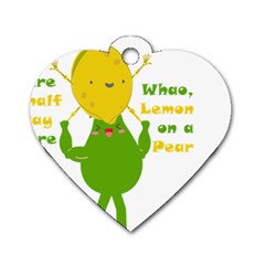 Lemon Over Pear Dog Tag Heart (one Side) by LemonPear