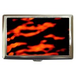 Red  Waves Abstract Series No12 Cigarette Money Case Front