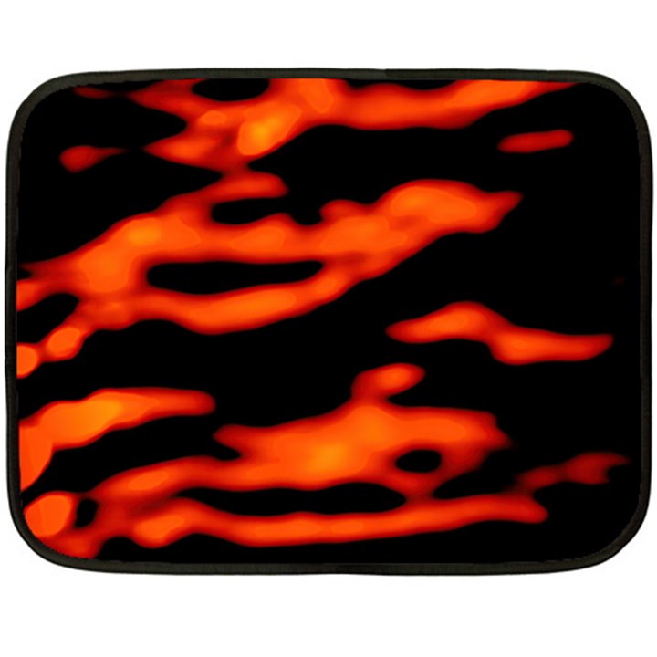 Red  Waves Abstract Series No12 Fleece Blanket (Mini)