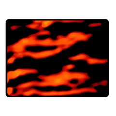 Red  Waves Abstract Series No12 Fleece Blanket (small) by DimitriosArt