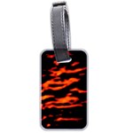 Red  Waves Abstract Series No12 Luggage Tag (two sides) Front