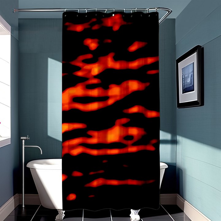 Red  Waves Abstract Series No12 Shower Curtain 36  x 72  (Stall) 