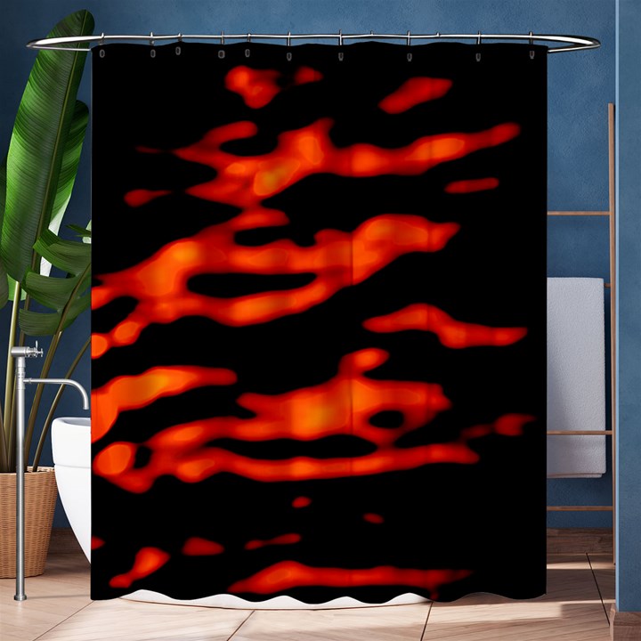 Red  Waves Abstract Series No12 Shower Curtain 60  x 72  (Medium) 