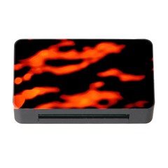 Red  Waves Abstract Series No12 Memory Card Reader With Cf by DimitriosArt