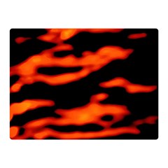 Red  Waves Abstract Series No12 Double Sided Flano Blanket (mini)  by DimitriosArt