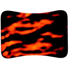 Red  Waves Abstract Series No12 Velour Seat Head Rest Cushion by DimitriosArt