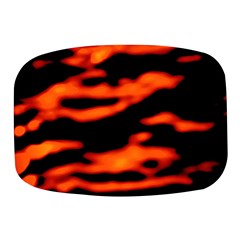 Red  Waves Abstract Series No12 Mini Square Pill Box by DimitriosArt