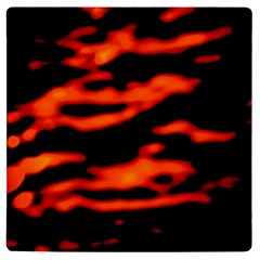 Red  Waves Abstract Series No12 Uv Print Square Tile Coaster  by DimitriosArt