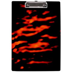 Red  Waves Abstract Series No12 A4 Clipboard by DimitriosArt