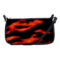 Red  Waves Abstract Series No12 Shoulder Clutch Bag by DimitriosArt