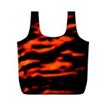 Red  Waves Abstract Series No12 Full Print Recycle Bag (M) Back