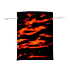 Red  Waves Abstract Series No12 Lightweight Drawstring Pouch (l) by DimitriosArt