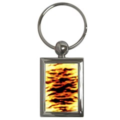 Red  Waves Abstract Series No13 Key Chain (rectangle) by DimitriosArt