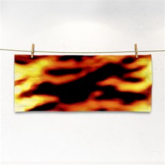 Red  Waves Abstract Series No13 Hand Towel by DimitriosArt