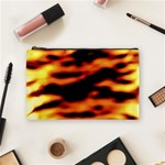 Red  waves abstract series no13 Cosmetic Bag (Medium) Front