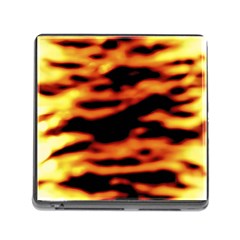 Red  Waves Abstract Series No13 Memory Card Reader (square 5 Slot) by DimitriosArt