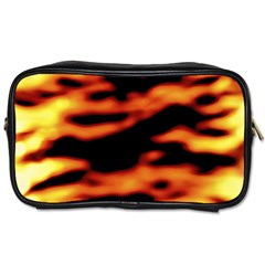 Red  Waves Abstract Series No13 Toiletries Bag (one Side) by DimitriosArt