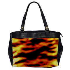 Red  Waves Abstract Series No13 Oversize Office Handbag by DimitriosArt