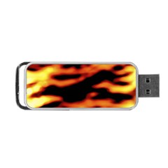 Red  Waves Abstract Series No13 Portable Usb Flash (two Sides) by DimitriosArt