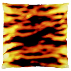 Red  Waves Abstract Series No13 Standard Flano Cushion Case (two Sides) by DimitriosArt