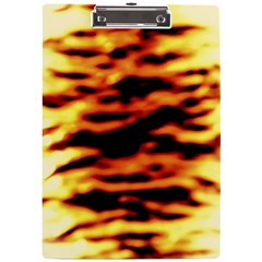 Red  Waves Abstract Series No13 A4 Clipboard by DimitriosArt