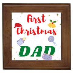 First Christmas As A Dad Framed Tile