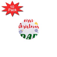 First Christmas As A Dad 1  Mini Magnet (10 Pack)  by LemonPear