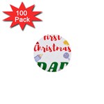 First Christmas as a Dad 1  Mini Buttons (100 pack)  Front