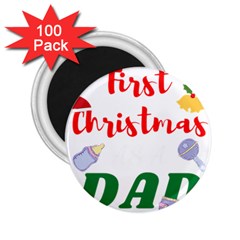 First Christmas As A Dad 2 25  Magnets (100 Pack)  by LemonPear