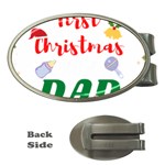 First Christmas as a Dad Money Clips (Oval)  Front