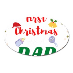 First Christmas As A Dad Oval Magnet by LemonPear