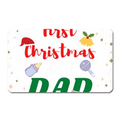 First Christmas As A Dad Magnet (rectangular) by LemonPear