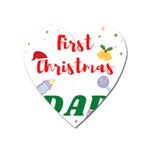 First Christmas as a Dad Heart Magnet Front