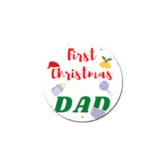 First Christmas As A Dad Golf Ball Marker by LemonPear