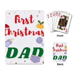 First Christmas As A Dad Playing Cards Single Design (rectangle) by LemonPear