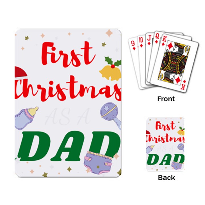 First Christmas as a Dad Playing Cards Single Design (Rectangle)