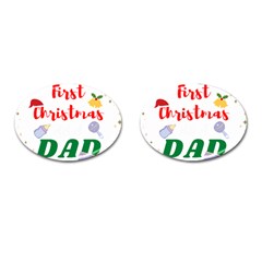 First Christmas As A Dad Cufflinks (oval) by LemonPear