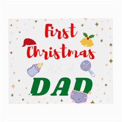 First Christmas As A Dad Small Glasses Cloth (2 Sides) by LemonPear