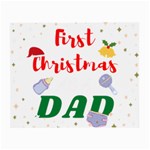 First Christmas as a Dad Small Glasses Cloth (2 Sides) Front