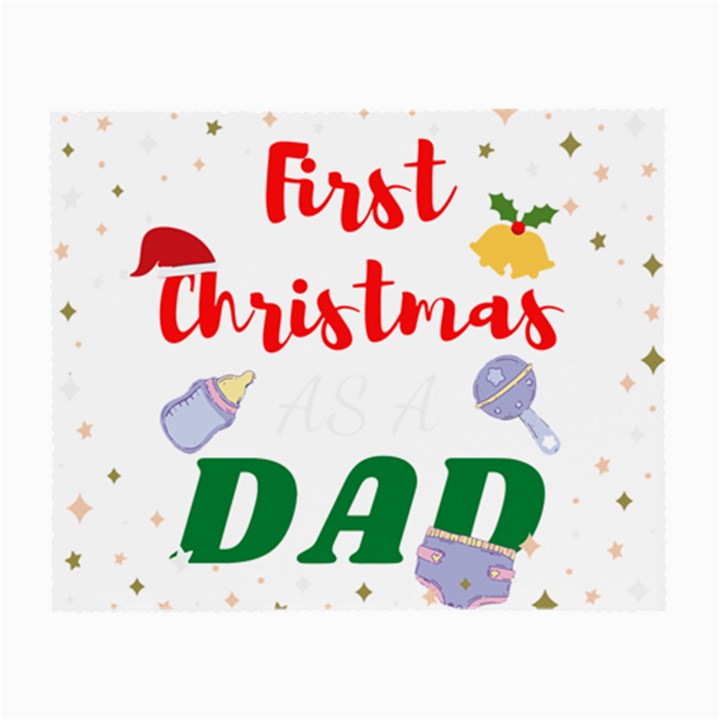 First Christmas as a Dad Small Glasses Cloth (2 Sides)