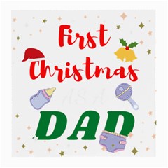 First Christmas As A Dad Medium Glasses Cloth by LemonPear