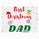 First Christmas as a Dad Large Glasses Cloth (2 Sides) Front