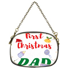 First Christmas As A Dad Chain Purse (two Sides) by LemonPear