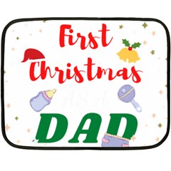 First Christmas As A Dad Fleece Blanket (mini)