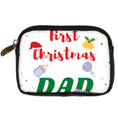 First Christmas As A Dad Digital Camera Leather Case by LemonPear