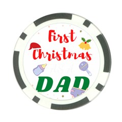 First Christmas As A Dad Poker Chip Card Guard (10 Pack)