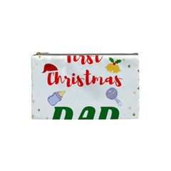 First Christmas As A Dad Cosmetic Bag (small) by LemonPear